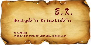 Bottyán Krisztián névjegykártya